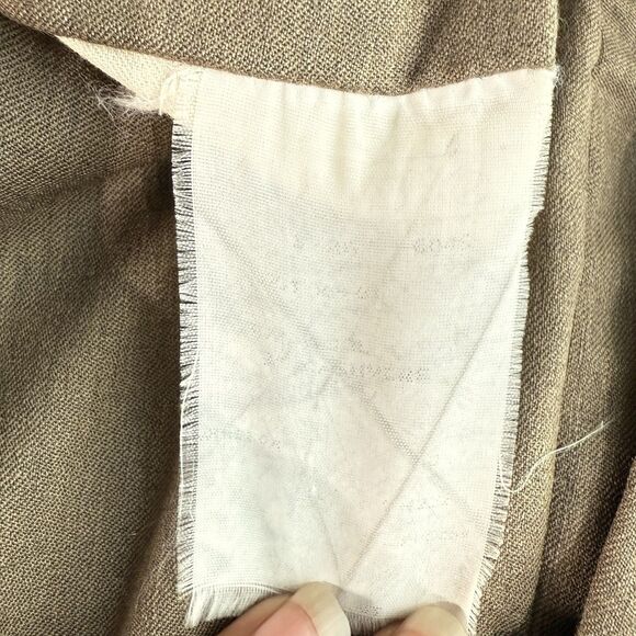 Paul Frederick Men’s 36x30 Brown Pleated Dress Pants Cuffed Wool Cashmere - Picture 12 of 16